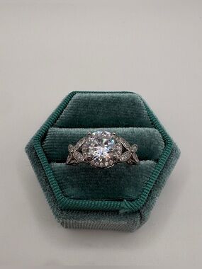 ✨ Sterling Silver Plated CZ/Crystal Ring ✨